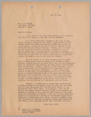 [Letter from I. H. Kempner to William M. Nathan, May 17, 1945]