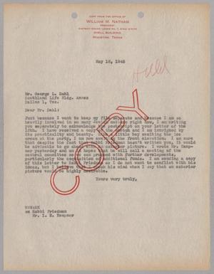 [Copy of Letter from William M. Nathan to George M. Dahl, May 16, 1945]