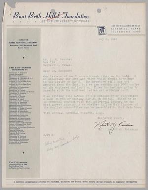 [Letter from Rabbi Newton J. Friedman to I. H. Kempner, May 8, 1945]