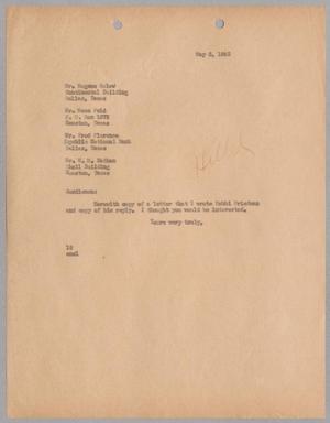 [Letter from I. H. Kempner to Various Members of the Hillel Building Foundation at the University of Texas at Austin, May 5, 1945]