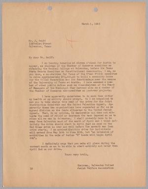 [Letter from I. H. Kempner to J. Swiff, March 5, 1945]