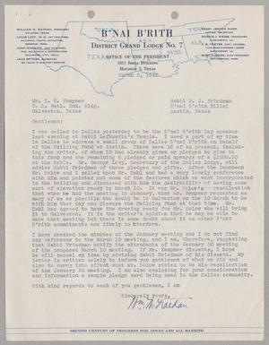 [Letter from William M. Nathan to I. H. Kempner and Rabbi Newton J. Friedman, March 3, 1945]