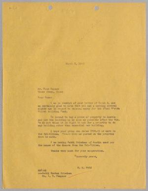 [Letter from Mose M. Feld to Mose Sumner, March 3, 1945]