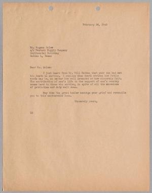 [Letter from I. H. Kempner to Eugene M. Solow, February 24, 1945]