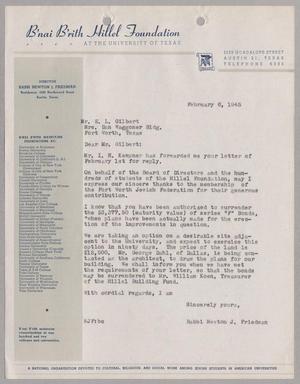 [Letter from I. H. Kempner to E. L. Gilbert, February 6, 1945]
