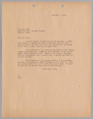 [Letter from I. H. Kempner to Mose M. Feld, February 5, 1945]