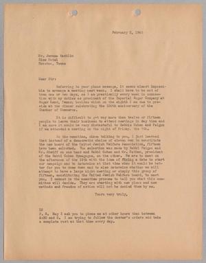 [Letter from I. H. Kempner to Jerome Rachlin, February 2, 1945]
