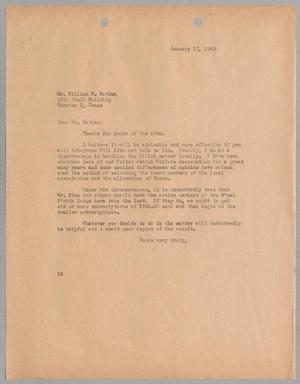 [Letter from I. H. Kempner to William M. Nathan, January 17, 1945]