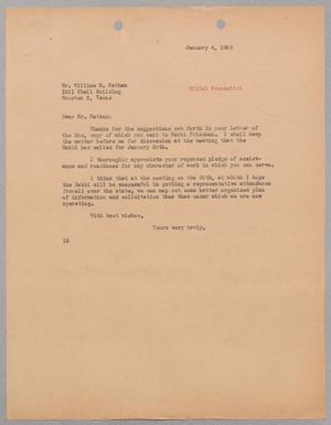 [Letter from I. H. Kempner to William M. Nathan, January 4, 1945]