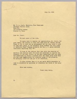 [Letter from Isaac H. Kempner to E. A. Craft, July 13, 1951]