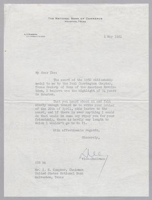 [Letter from A. D. Simpson to I. H. Kempner, May 1, 1951]