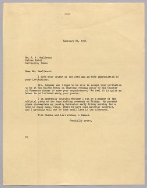 [Letter from I. H. Kempner to R. B. Smallwood, February 28, 1951]