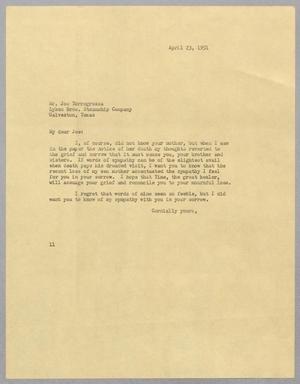 [Letter from Isaac H. Kempner to Joe Torregrossa, April 23, 1951]