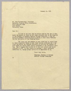 [Letter from I. H. Kempner to John Winterbotham, January 11, 1951]