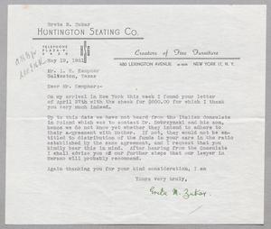 [Letter from Greta M. Zukar to I. H. Kempner, May 19, 1951]