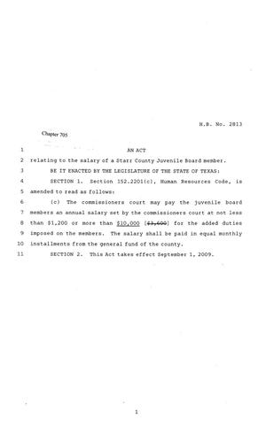 81st Texas Legislature, Regular Session, House Bill 2813, Chapter 705