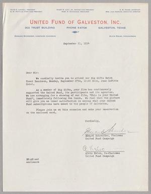 [Letter from E. Schreiber and A. Kelso, September 21, 1954]