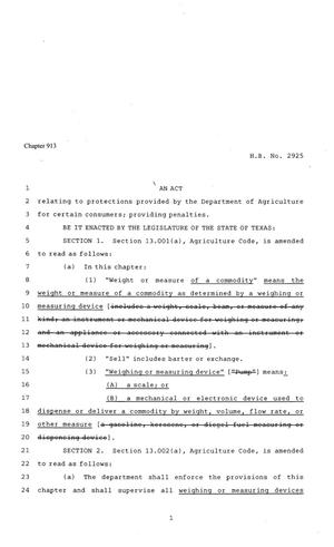 81st Texas Legislature, Regular Session, House Bill 2925, Chapter 913