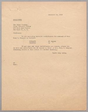 [Letter from A. H. Blackshear, Jr. to The Texas Company, December 16, 1946]