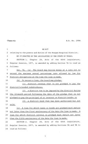 81st Texas Legislature, Regular Session, House Bill 2994, Chapter 921