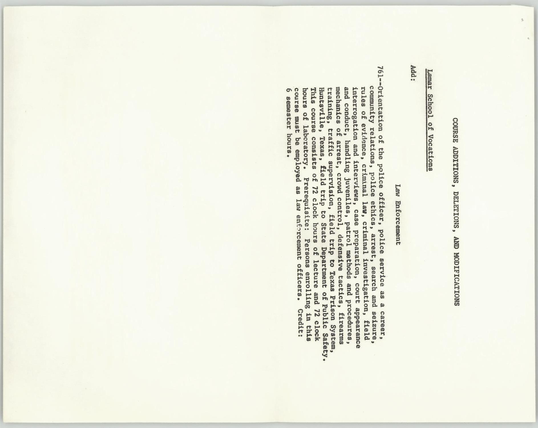 Catalog of Lamar State College of Technology School of Vocations, 1967-1968, Supplement #3
                                                
                                                    [Sequence #]: 3 of 4
                                                