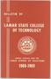 Thumbnail image of item number 1 in: 'Catalog of Lamar State College of Technology School of Vocations, 1968-1969'.