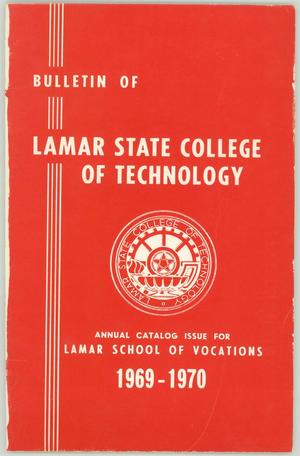 Catalog of Lamar State College of Technology School of Vocations, 1969-1970