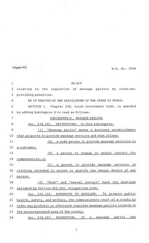 81st Texas Legislature, Regular Session, House Bill 3094, Chapter 932