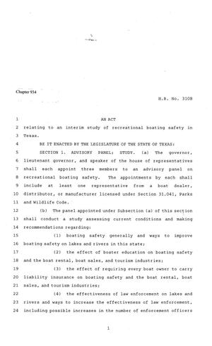 81st Texas Legislature, Regular Session, House Bill 3108, Chapter 934