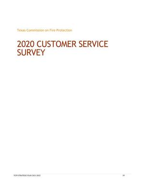 Primary view of object titled 'Texas Commission on Fire Protection Customer Service Survey: 2020'.