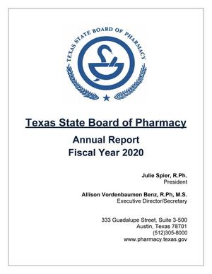 Primary view of object titled 'Texas State Board of Pharmacy Annual Report: 2020'.