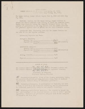 Primary view of object titled 'Catalog of Lamar College, Summer Session 1941 [Annotated]'.