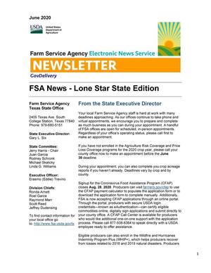 FSA News - Lone Star State Edition: June 2020