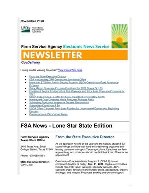 FSA News - Lone Star State Edition: November 2020