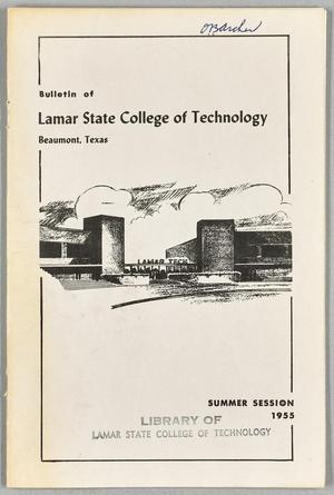 Catalog of Lamar State College of Technology, Summer Session 1955
