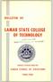 Book: Catalog of Lamar State College of Technology School of Vocations, 196…