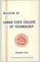 Thumbnail image of item number 1 in: 'Catalog of Lamar State College of Technology, 1959-1960'.