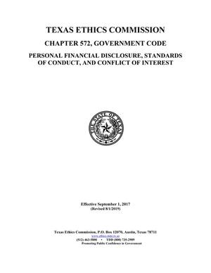 Chapter 572, [Texas] Government Code: Personal Financial Disclosure, Standards of Conduct, and Conflict of Interest