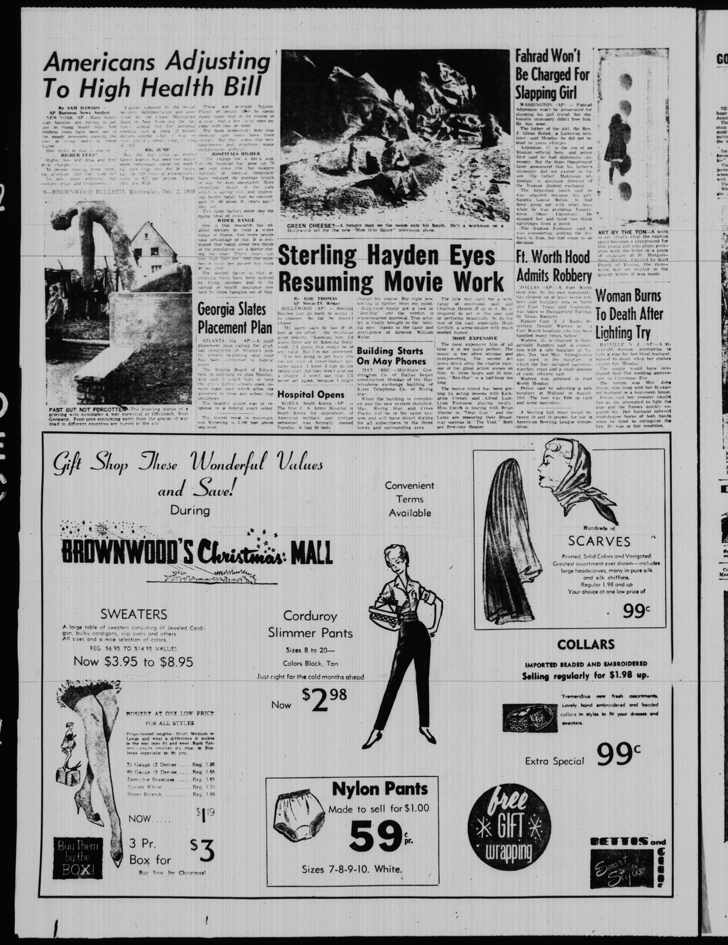 Brownwood Bulletin (Brownwood, Tex.), Vol. 59, No. 42, Ed. 1 Wednesday, December 2, 1959
                                                
                                                    [Sequence #]: 16 of 24
                                                