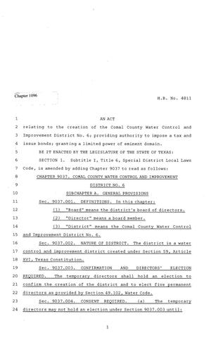 81st Texas Legislature, Regular Session, House Bill 4811, Chapter 1096