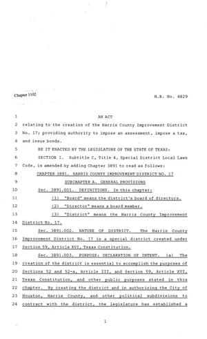 81st Texas Legislature, Regular Session, House Bill 4829, Chapter 1102