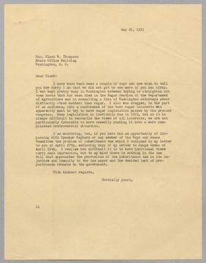 [Letter from Isaac H. Kempler to Clark W. Thompson, May 25, 1951]