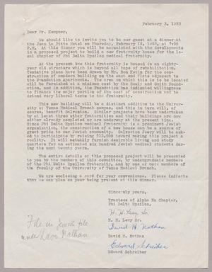 [Letter from H. H. Levy Sr., David H. Nathan and Edward Schreiber to Mr. I. H. Kempner, February 3, 1953]