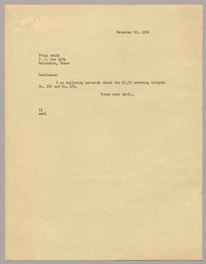 [Letter from Mr. I. H. Kempner, November 28, 1956]