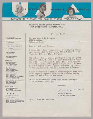 [Letter from Bernard Miller to Mr. and Mrs. I. H. Kempner, February 9, 1956]