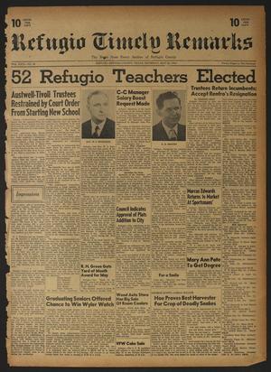 Refugio Timely Remarks (Refugio, Tex.), Vol. 26, No. 32, Ed. 1 Thursday, May 20, 1954