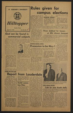 Primary view of object titled 'Hilltopper (Austin, Tex.), Vol. 45, No. 12, Ed. 1 Friday, April 14, 1961'.