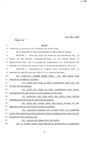 81st Texas Legislature, House Bill 1145, Chapter 1218