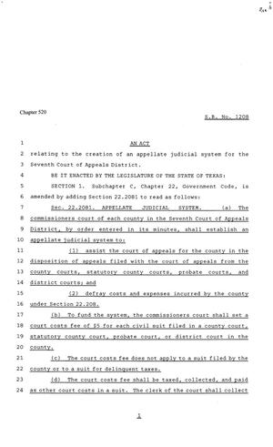 81st Texas Legislature, Senate Bill 1208, Chapter 520