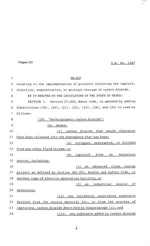81st Texas Legislature, Senate Bill 1387, Chapter 224